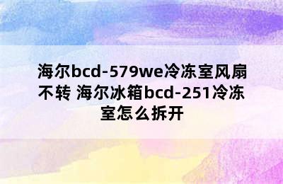 海尔bcd-579we冷冻室风扇不转 海尔冰箱bcd-251冷冻室怎么拆开